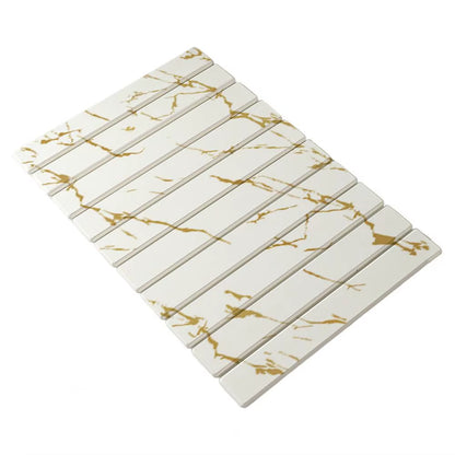 Stone Drying Mat for Kitchen Counter Foldable Diatomaceous Earth Dry Pad Absorbent Bath Mat Quick Dry Dishes Cups Drying Mat