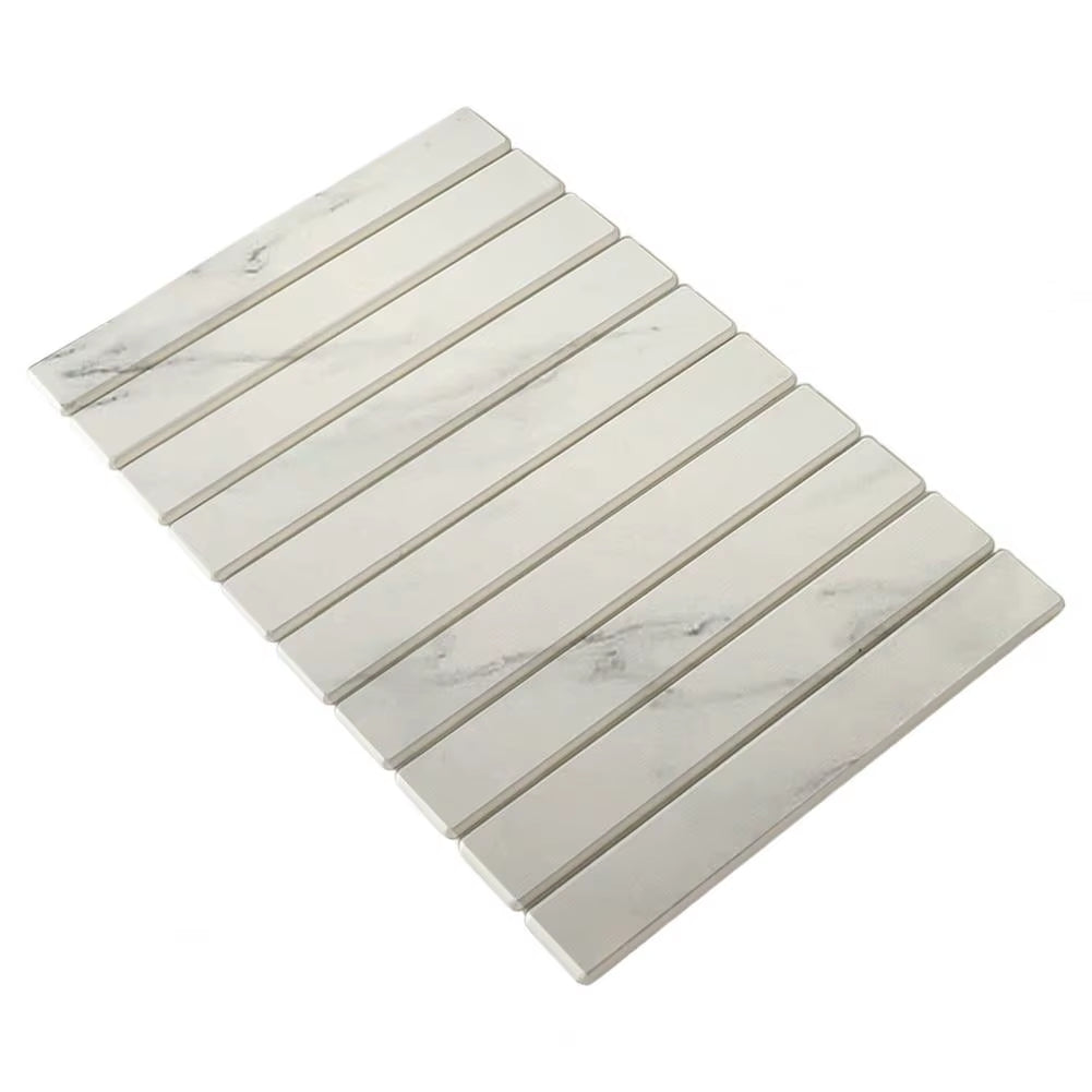 Stone Drying Mat for Kitchen Counter Foldable Diatomaceous Earth Dry Pad Absorbent Bath Mat Quick Dry Dishes Cups Drying Mat