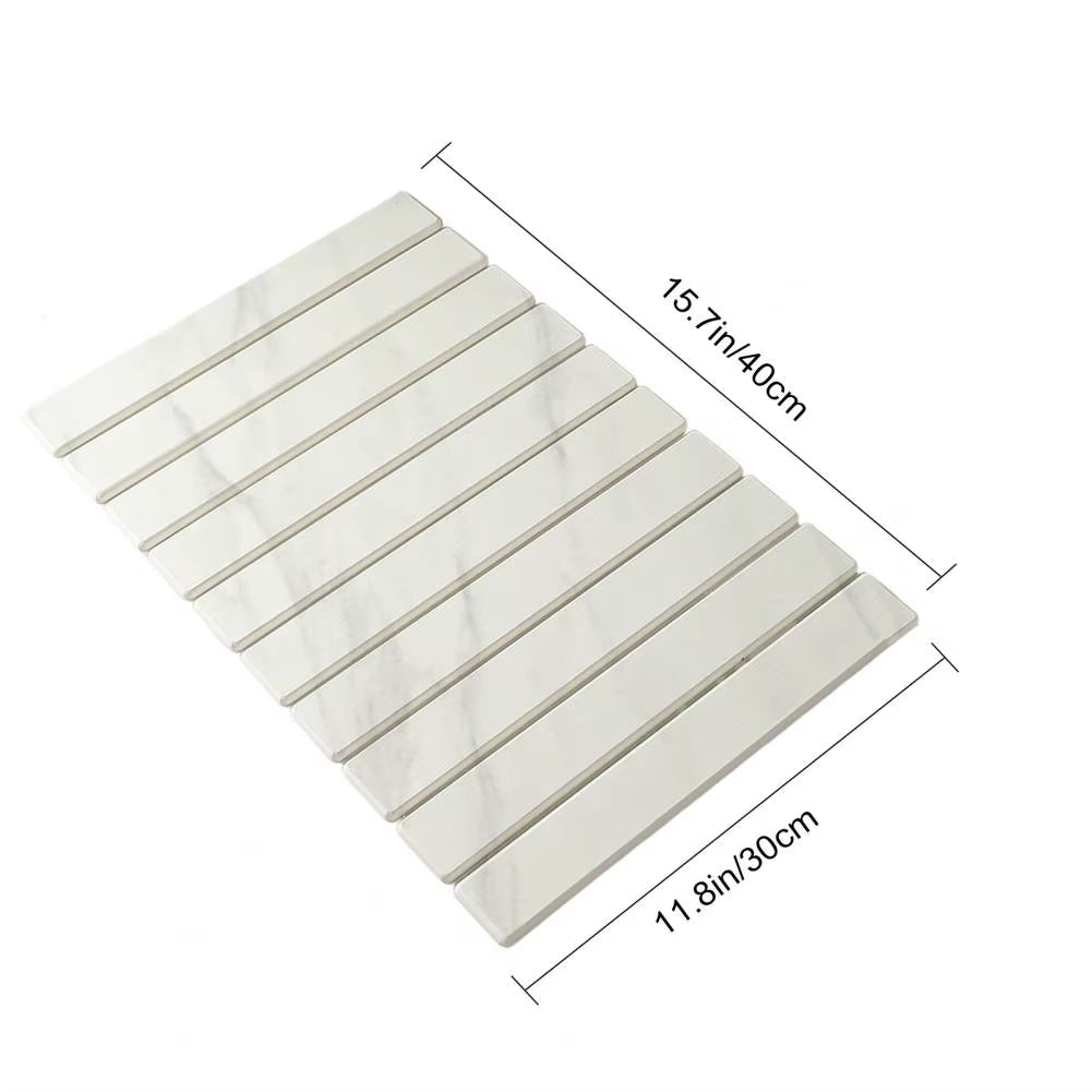 Stone Drying Mat for Kitchen Counter Foldable Diatomaceous Earth Dry Pad Absorbent Bath Mat Quick Dry Dishes Cups Drying Mat