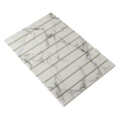 Stone Drying Mat for Kitchen Counter Foldable Diatomaceous Earth Dry Pad Absorbent Bath Mat Quick Dry Dishes Cups Drying Mat